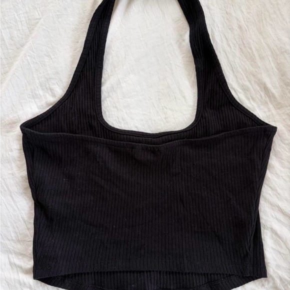 ASOS Black Ribbed Crop Top - Picture 2 of 3